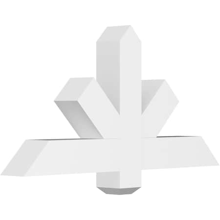 Ekena Millwork Kennewick Architectural Grade PVC Gable Bracket, 36"W x 18"H x 4"D x 4"F, 12/12 Pitch GBP036X18X0404KEN00